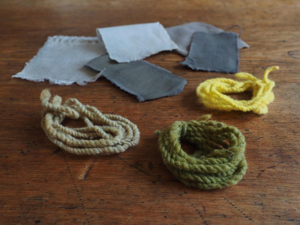 Sumac natural dye colour swatches
